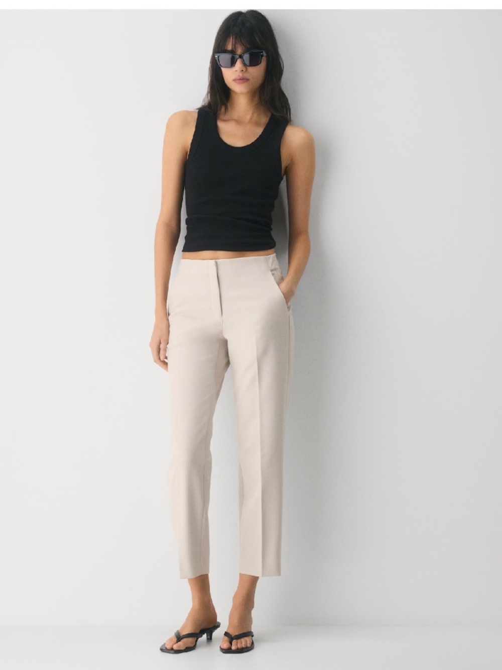 Aritzia Babaton Markova Pant – Heather Matte Pearl – Size 12 – NWT